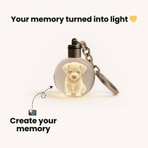 Glow Buddy™ Personalized Glow Crystal Keychain